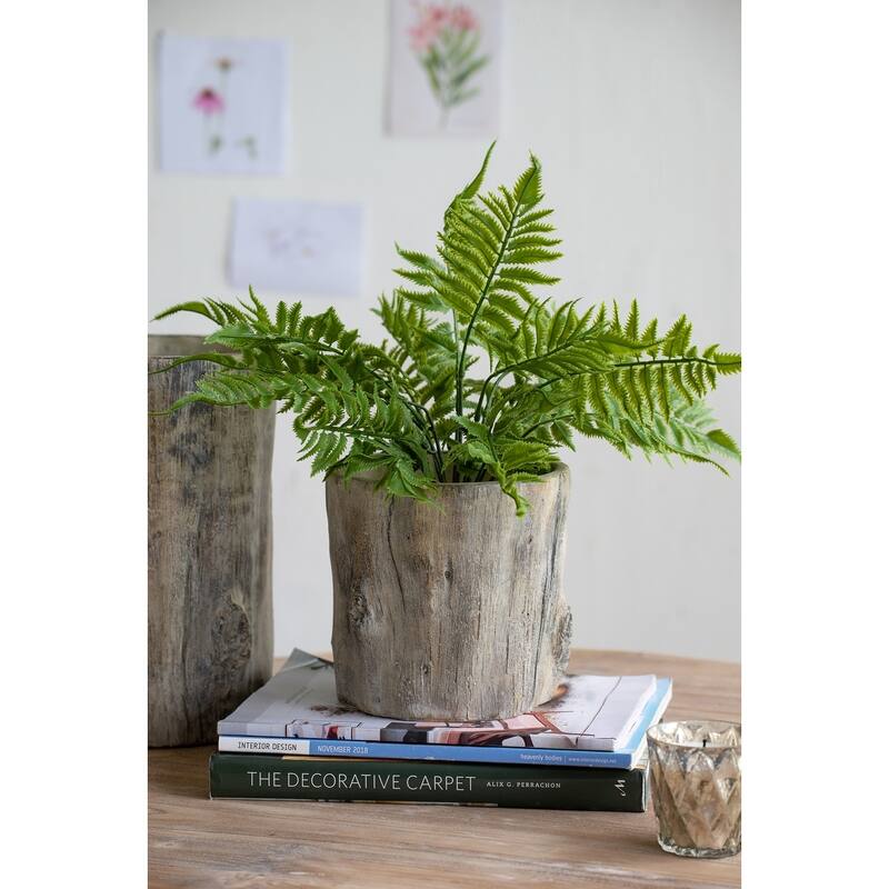 GDFStudio 6.5x6.5x6.5" Small Round Fillmore Planter (Set of 2) - Antique Gray