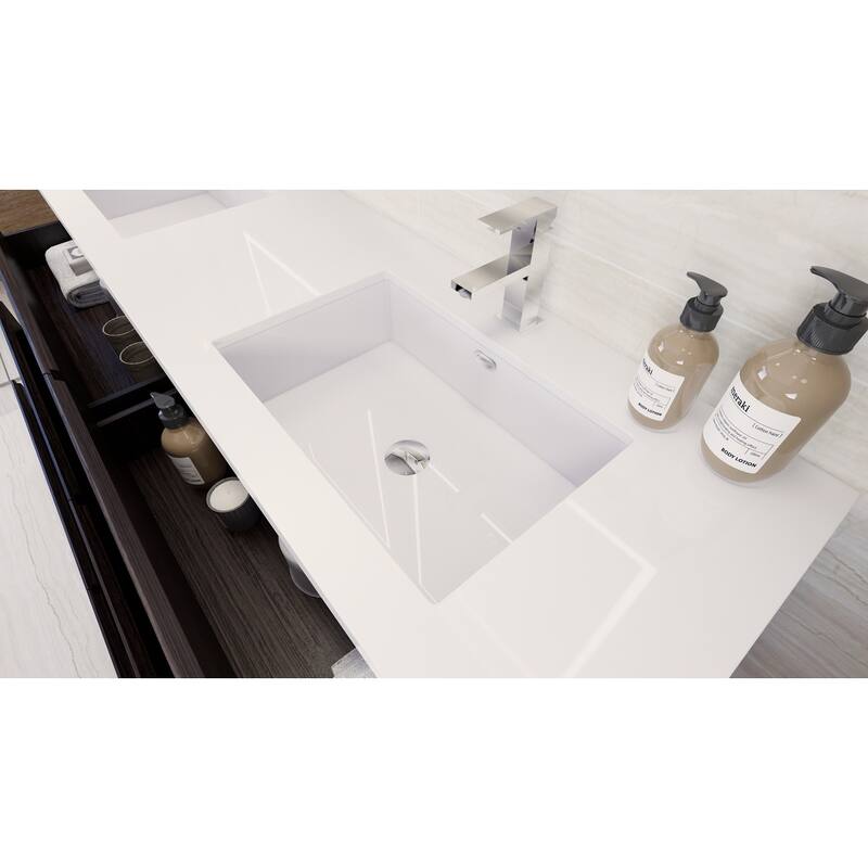 Aron 72'' Freestanding Vanity with Double Reinforced Acrylic Sink