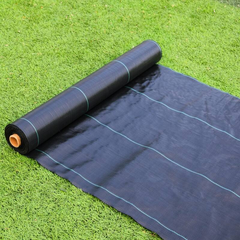 36''×3000'' Black DualLayer HeavyDuty Weed Barrier Landscape Fabric