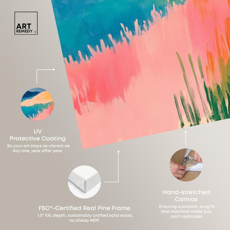 Meadow Meets the Sea Canvas by Art Remedy, Gallery Wrapped