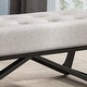 preview thumbnail 19 of 18, Assisi Contemporary Fabric Ottoman Bench by Christopher Knight Home
