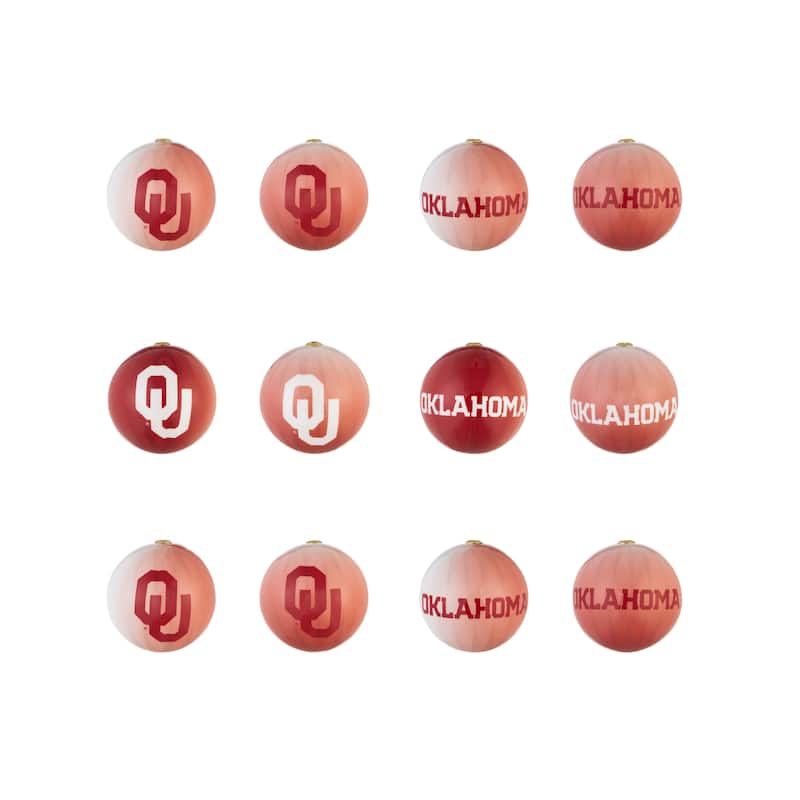 12pc Ornament Set, University of Oklahoma