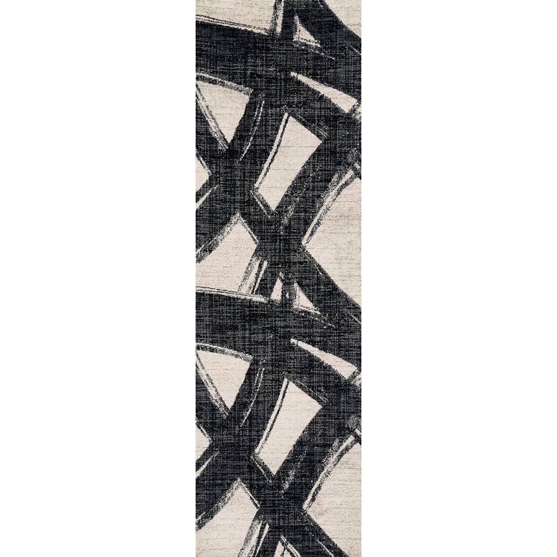Momeni Noho Polyester Geometric Area Rug - 2' 3" x 7' 6" - Ivory - Runner