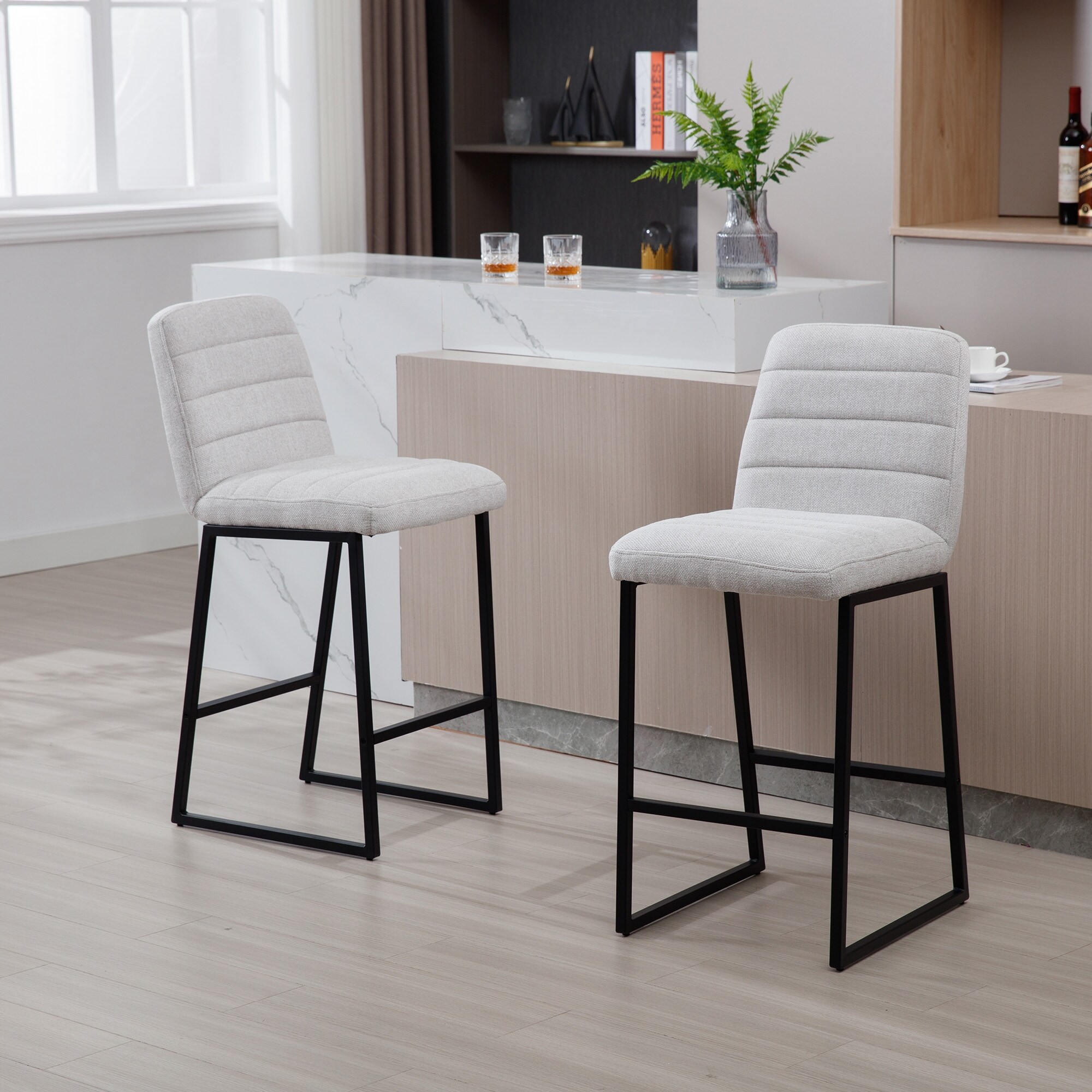 Low Bar Stools Set of 2 Bar Chairs for Living Room Party Room Kitchen Upholstered Kitchen Breakfast Bar Stools with Footrest Bed Bath Beyond 40768521