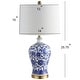 preview thumbnail 10 of 11, Allen 25.75" Ceramic/Metal LED Table Lamp, Blue/White (Set of 2) by JONATHAN Y