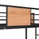 preview thumbnail 13 of 23, Modern Heavy-duty Sturdy Metal Twin over Full Bunk Bed with Trundle Bed, Safety Guardrail and Wooden Decoration