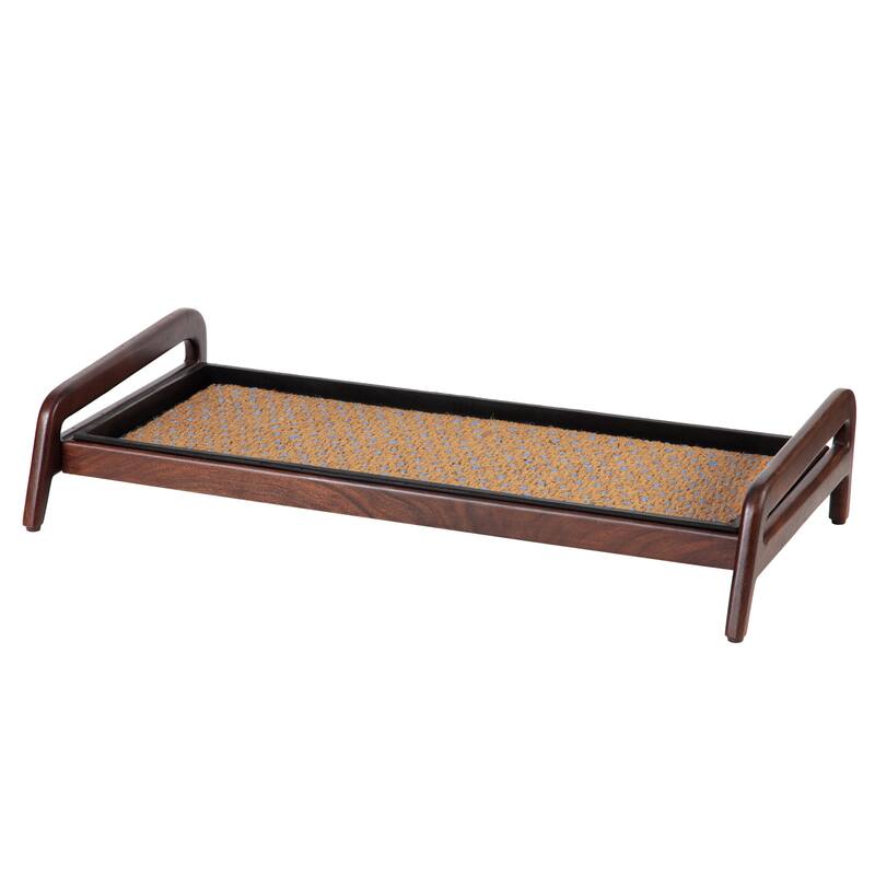 Jani Single-Tier Brown Stand 3-Pair Rubber Boot Tray - My Blue Heaven