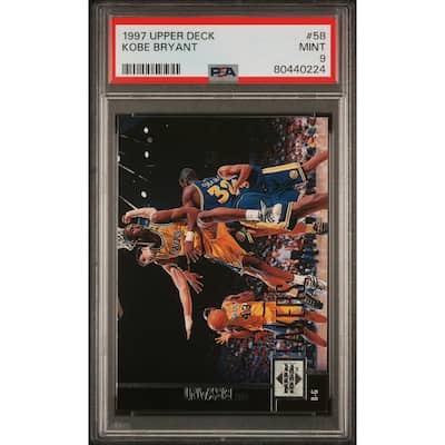Kobe Bryant 1997 Upper Deck Basketball Card #58 Graded PSA 9 - 8'6" x 11'6"