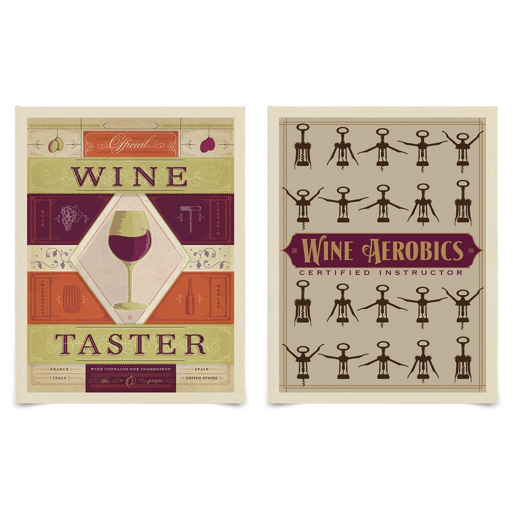 Americanflat 2 Piece Poster Print - Vintage Wine Art By Anderson Design Group