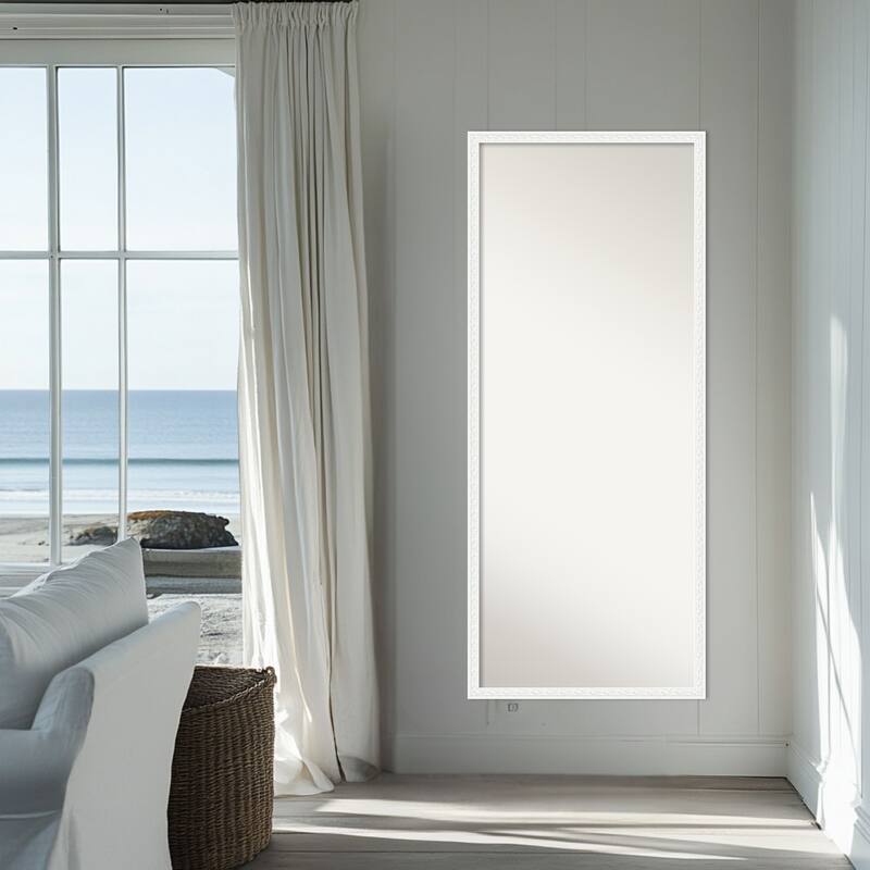Bethany Non-Beveled Wood Framed Full-Length Floor Leaner Mirror