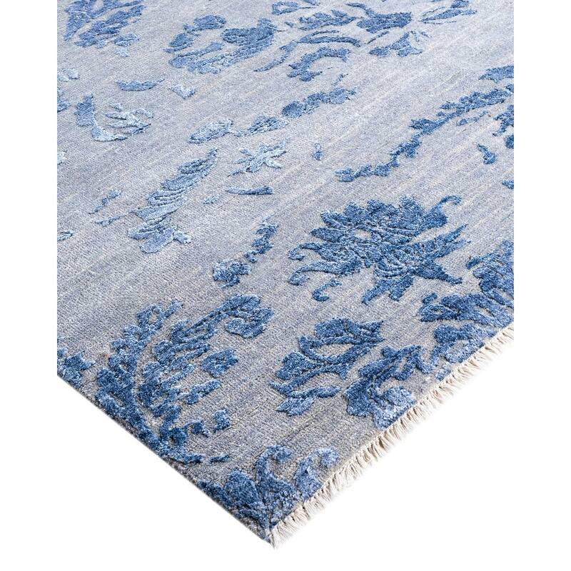 Ikat One-of-a-Kind Hand-Knotted Area Rug, Gray - 8' 2" x 10' 2"