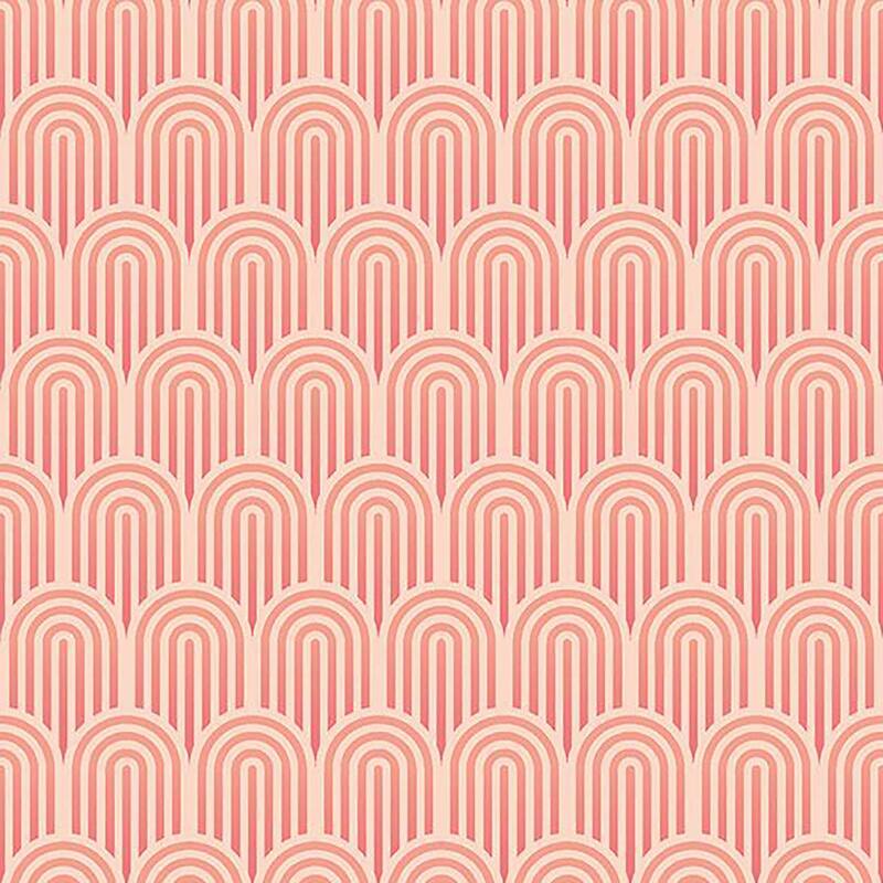 Hoopla Walls Retro Arch Blush Pink Peel and Stick Wallpaper - N/A