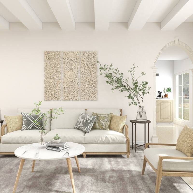 Brown Marble Accent Table with Bronze Metal Legs