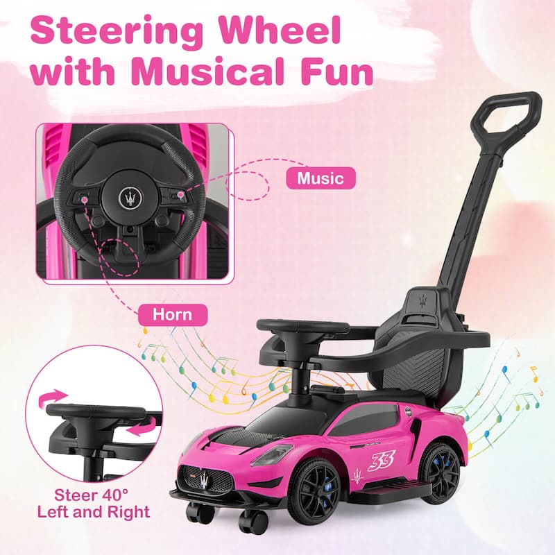 Costway 3-in-1 Ride on Push Car Maserati Licensed Foot to Floor Kids - See Details