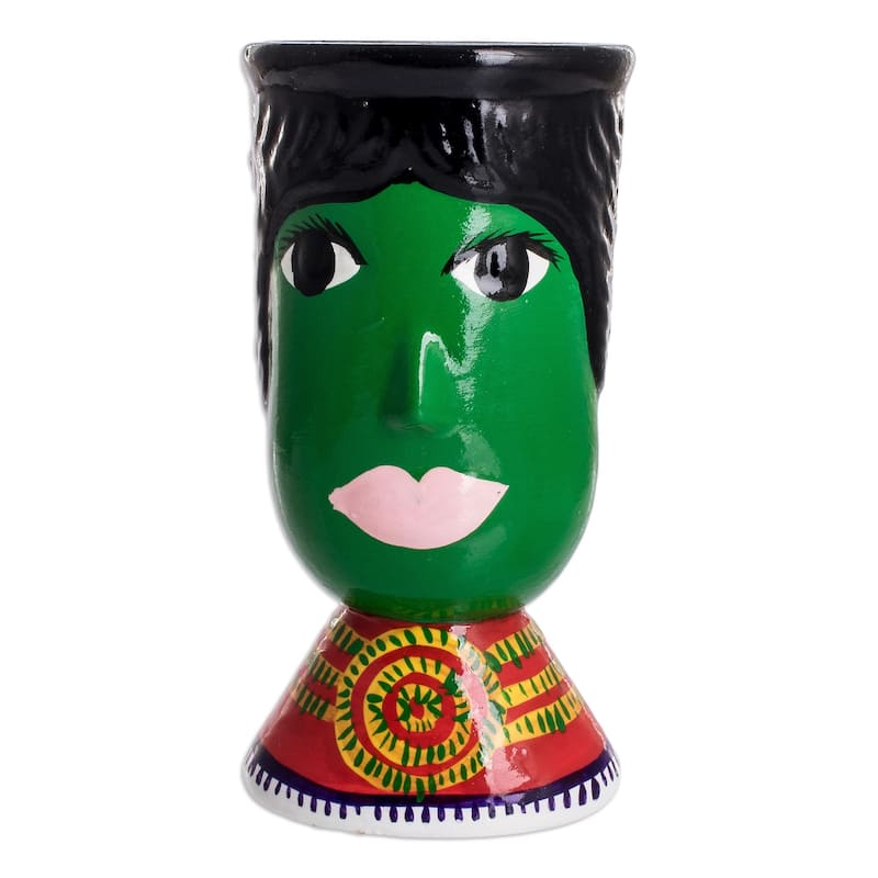 Novica Handmade St. Martin Ceramic Flower Pot