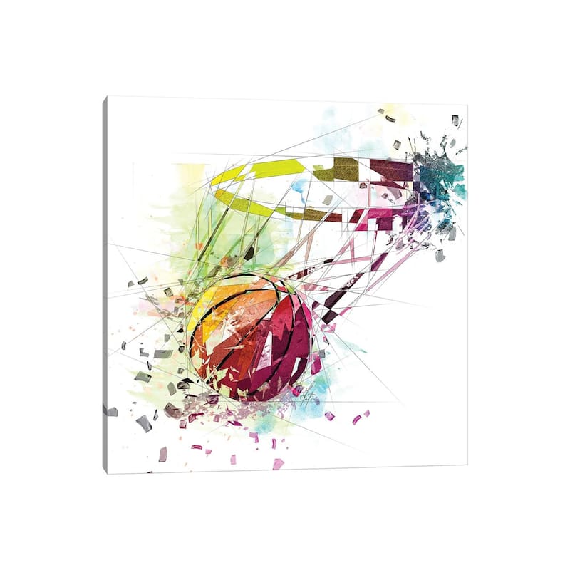 iCanvas "Basketball And Net" by Katia Skye Canvas Print