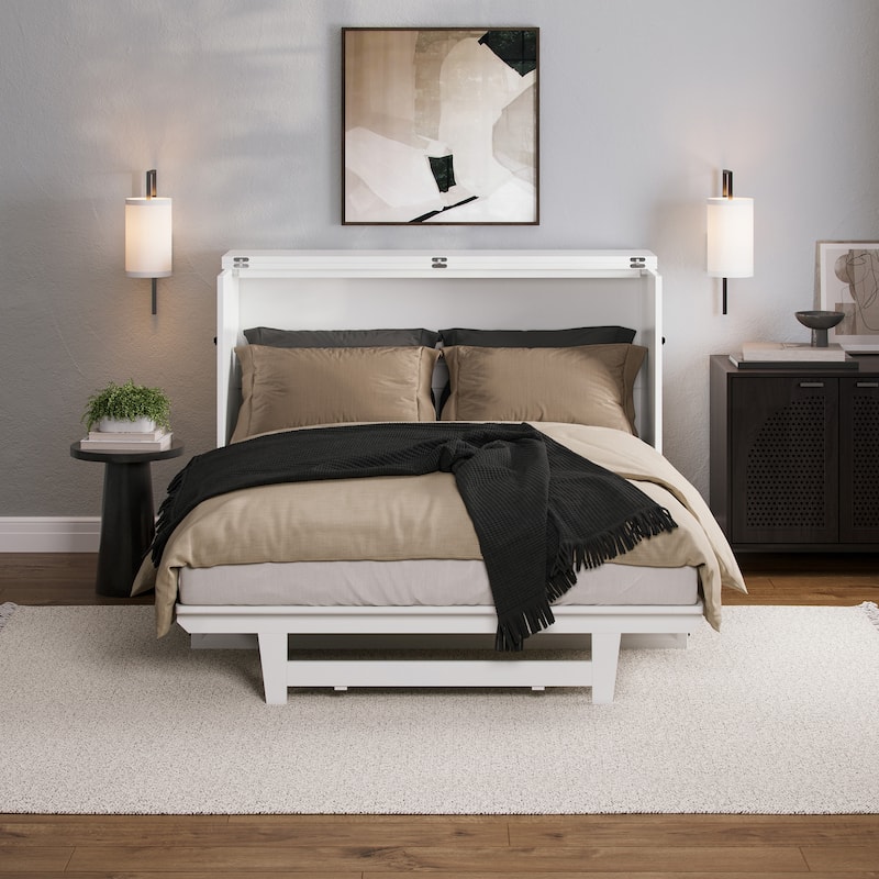 Santa Fe Murphy Bed Chest with Mattress and Built-in Charger
