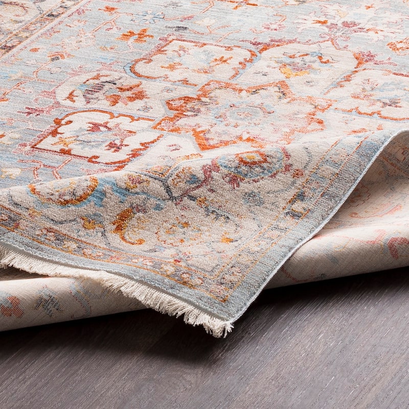 Gracewood Hollow Daoud Vintage Persian Traditional Blue and Beige Runner Rug - 2'7" x 9' Runner