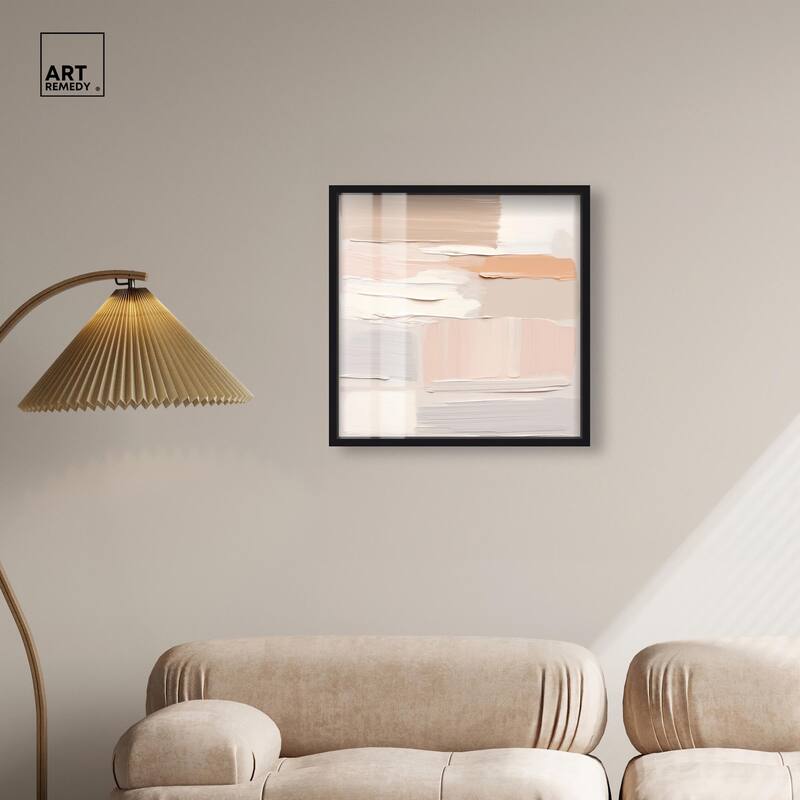 Roseate Cream Tones III Shadowbox by Art Remedy