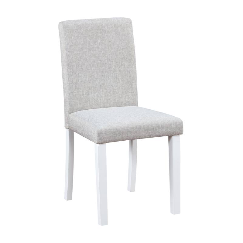 Modern 5-Piece Dining Set with Crystal Table & 4 Upholstered Chairs