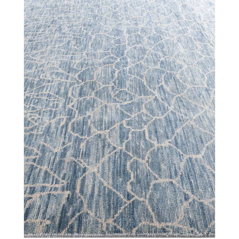 Modern One-of-a-Kind Handmade Area Rug - Gray, 7' 10" x 9' 9" - 7' 10" x 9' 9"
