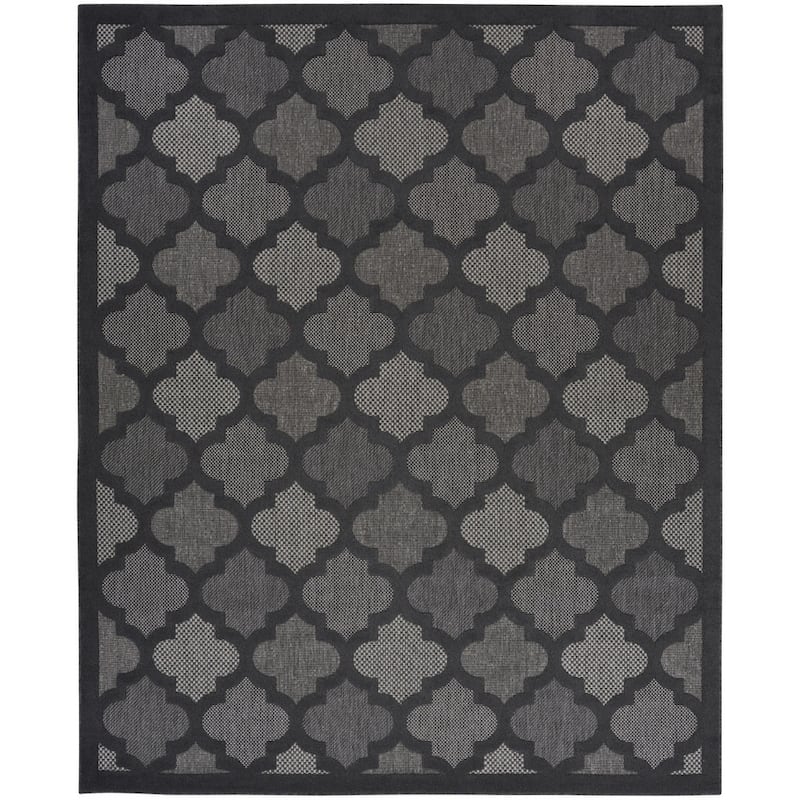 HomeRoots Contemporary Rectangle Outdoor Rug - 9' X 12'