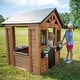 preview thumbnail 11 of 13, Backyard Discovery Sweetwater Cedar Wooden Playhouse with Play Kitchen - 3'6" x 3'10"