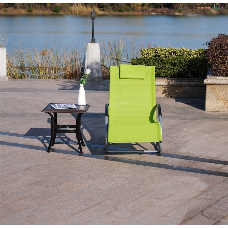 Outdoor Iron Rocking U-shaped Lounge Chair