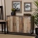 preview thumbnail 8 of 9, Cyrille Modern and Contemporary Farmhouse Rustic 3-Door Shoe Cabinet