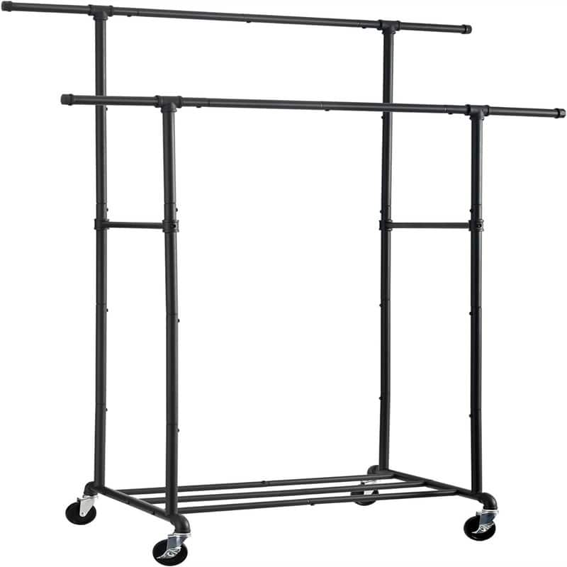 Clothing Rack with Wheels - 16.5"D x 46.8"W x 61.8"H