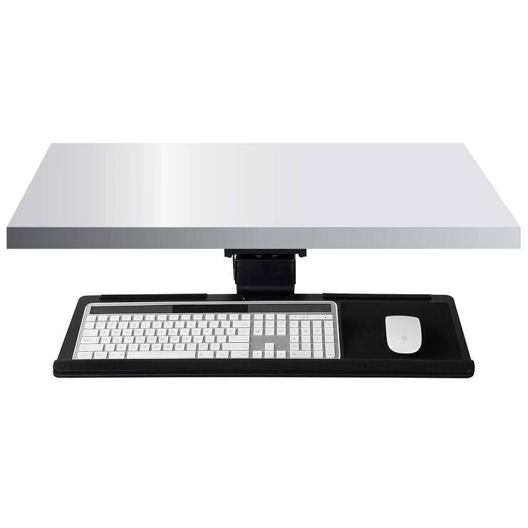 Mount-It! Adjustable Keyboard and Mouse Drawer Platform With Ergonomic Wrist Rest Pad - MI-7138