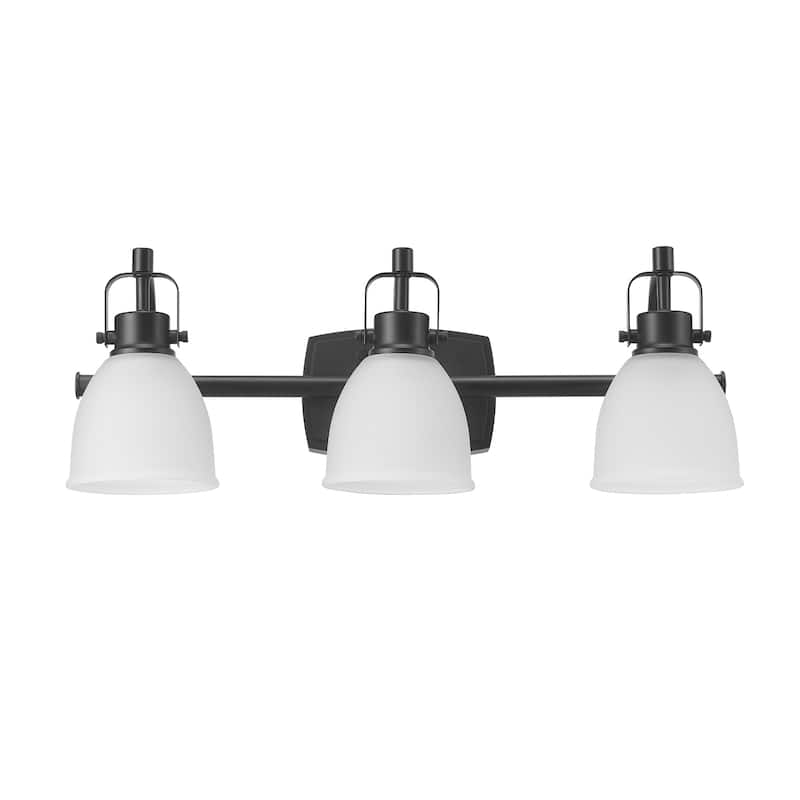 Gilroy 3Light Matte Black 25W Integrated LED Vanity Light with
