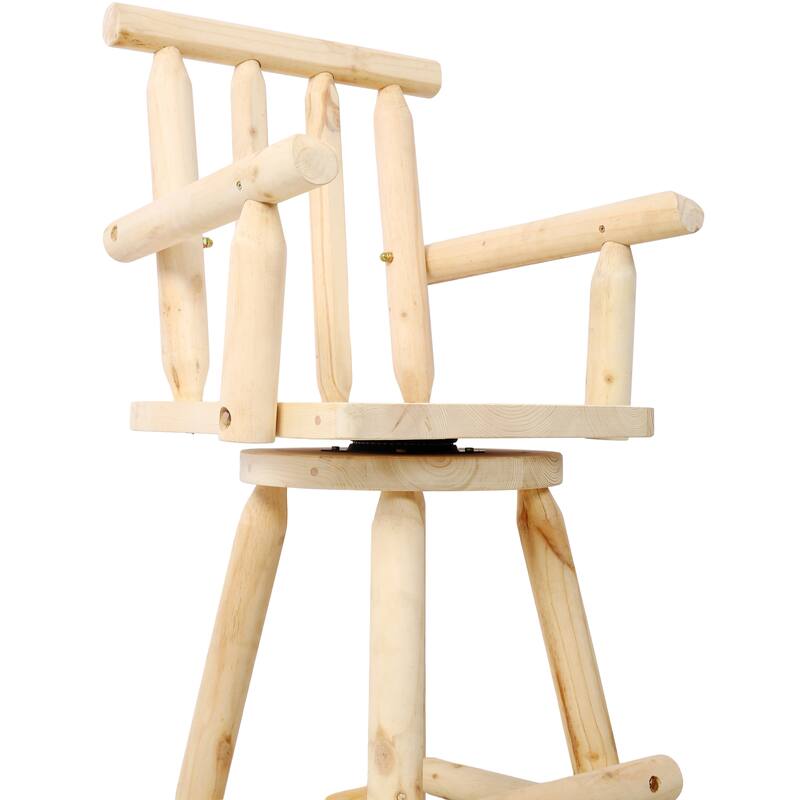 Rustic Bar Stool - Fir Wood Construction