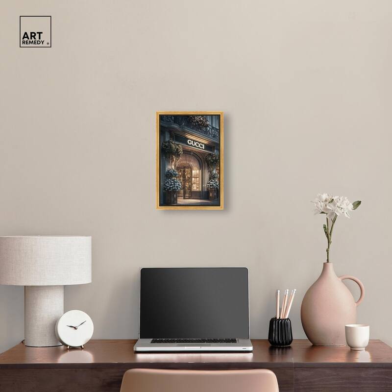 Illuminated Luxury Store Canvas by Art Remedy