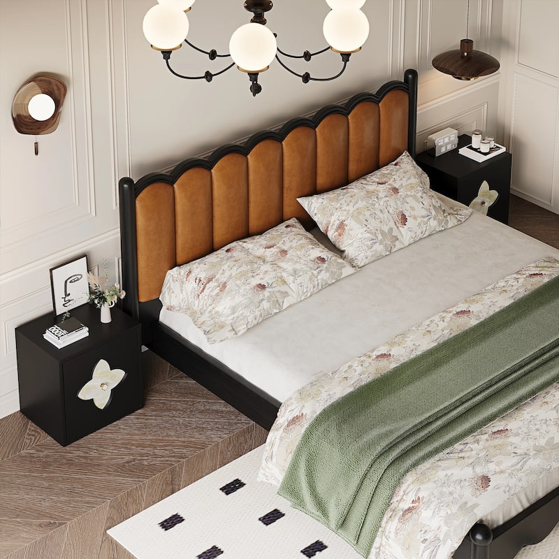 19.6'' W Nightstand With Storage, Bedside Table, Accent Cabinet With Door