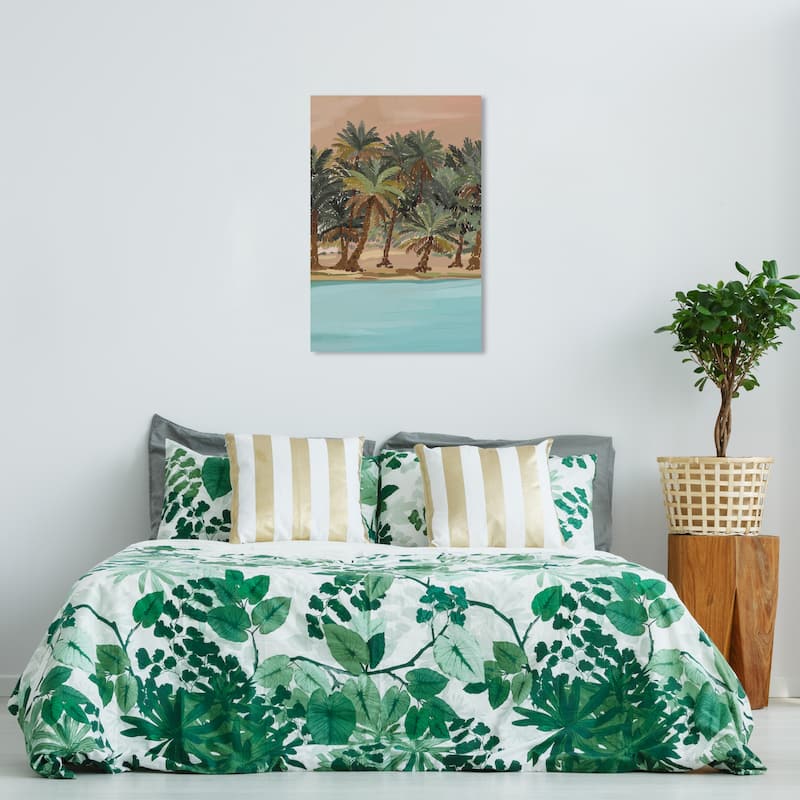 Wynwood Studio Canvas Nautical and Coastal Caribbean Native Beach Blue and Teal Tropical Wall Art Canvas Print - 36 x 24