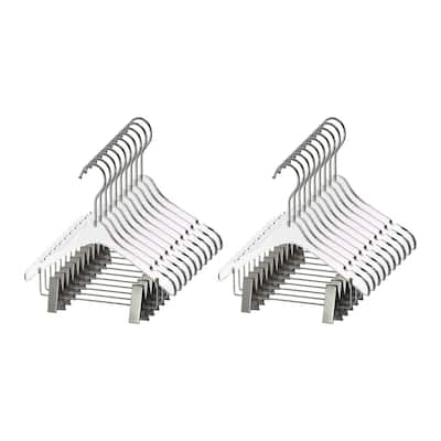 YBM Home Quality Acrylic Clear Hangers with Clips, Baby