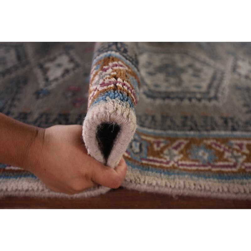 Gray Viss Oriental Runner Rug Hand-Knotted Wool Carpet - 2'7"x 8'0"