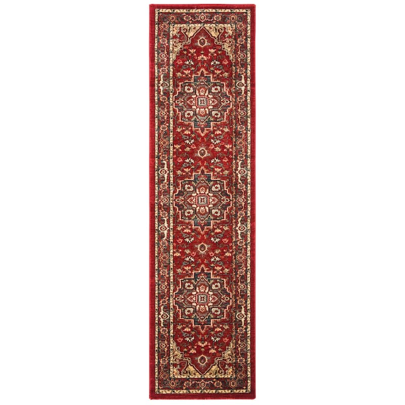 SAFAVIEH Mahal Beverley Traditional Grandeur Red/ Natural Rug