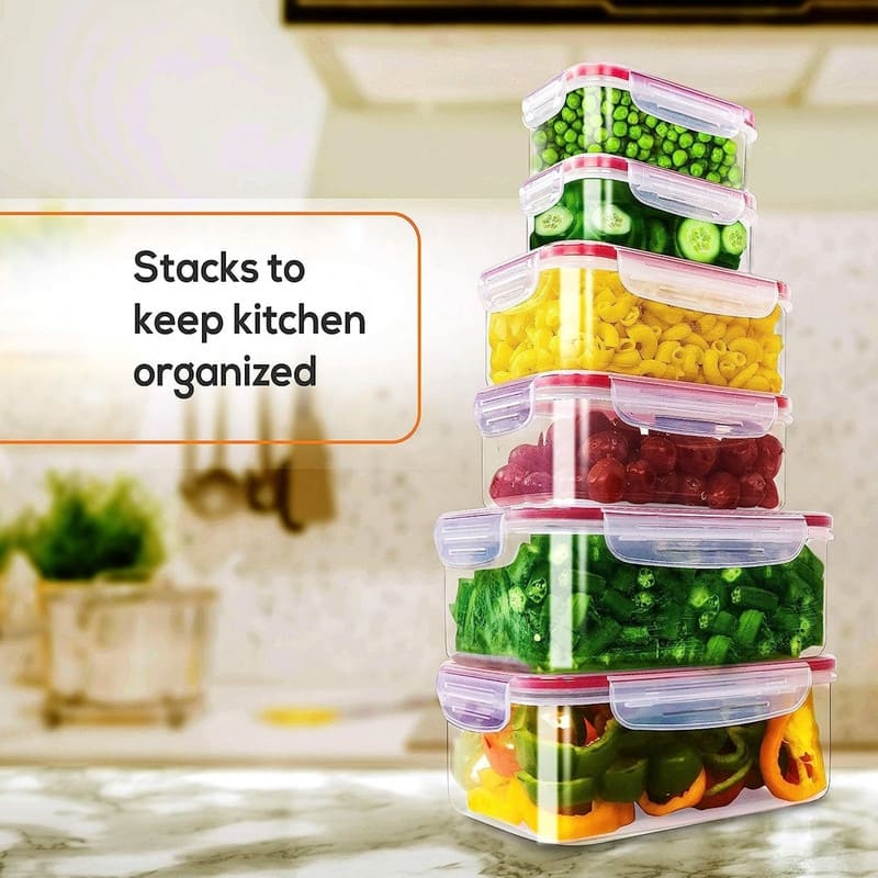 Plastic Food Storage Container Set Pack of 12 Bed Bath & Beyond