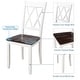 preview thumbnail 27 of 37, Roomfitters 5-Piece Dining Table Set, Rectangular Wood Kitchen Table and 4 X-back Chairs, Transitional Style