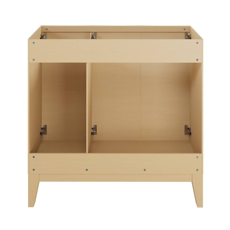 Cascade 36" Bathroom Vanity In Natural Oak - Cabinet