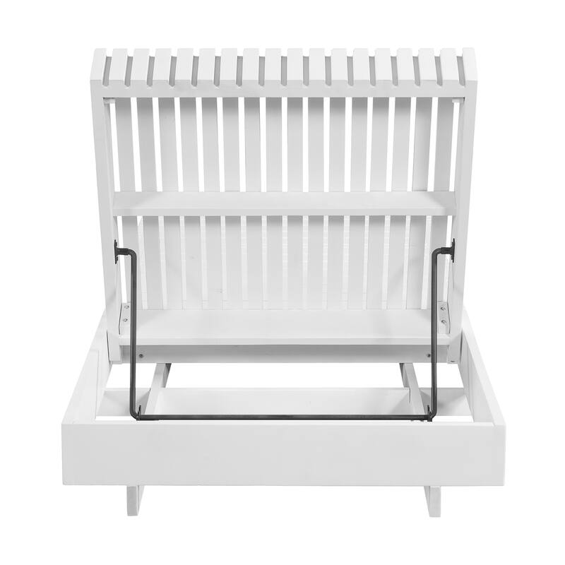 Christopher Knight Home - Gimmie Lounge Chaise Set Acacia Wood with Waterproof Cushion & Adjustable Backrest