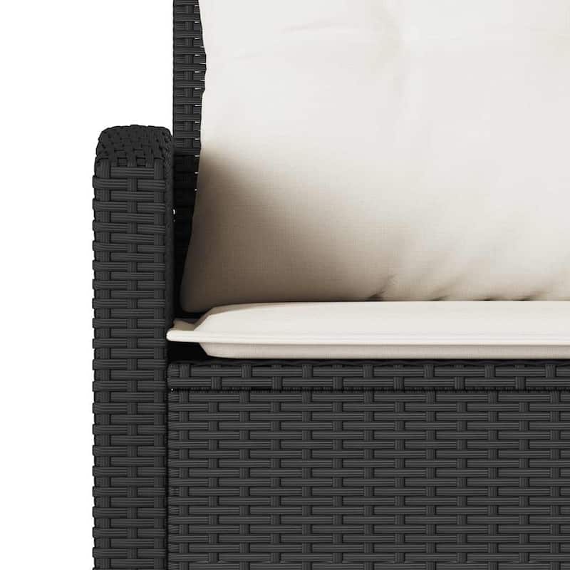 vidaXL Couch Sofa Black, Cream White - 72.4 x 72.4 x 31.5