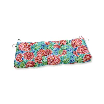 Pillow Perfect Outdoor Garden Blooms Multi Blown Bench Cushion