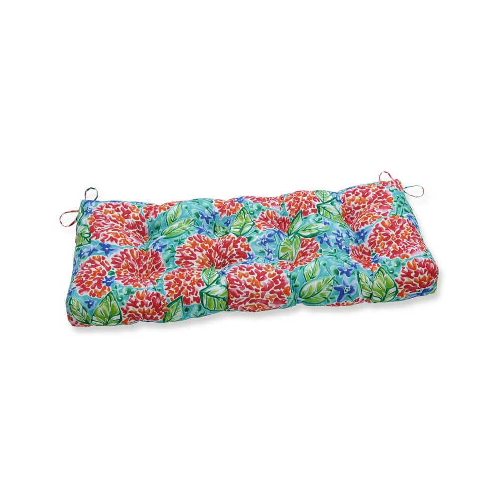 Pillow Perfect Outdoor Garden Blooms Multi Blown Bench Cushion