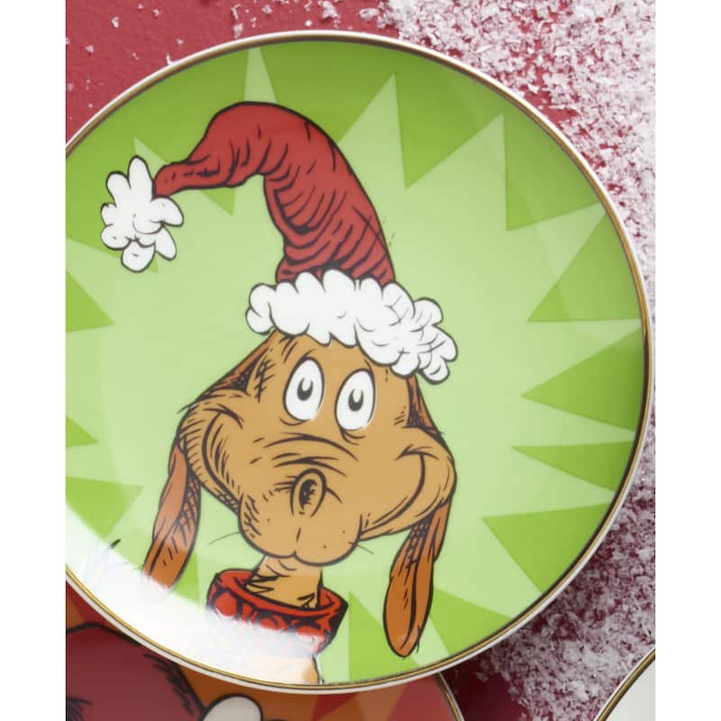 Lenox Merry Grinchmas Tidbit Plates, Set of 4, Assorted