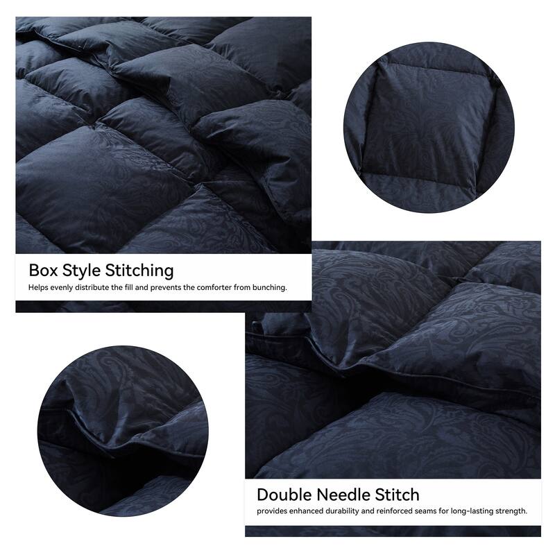 All Season Medium to Extra Warmth White Feather Down Comforter Duvet Insert