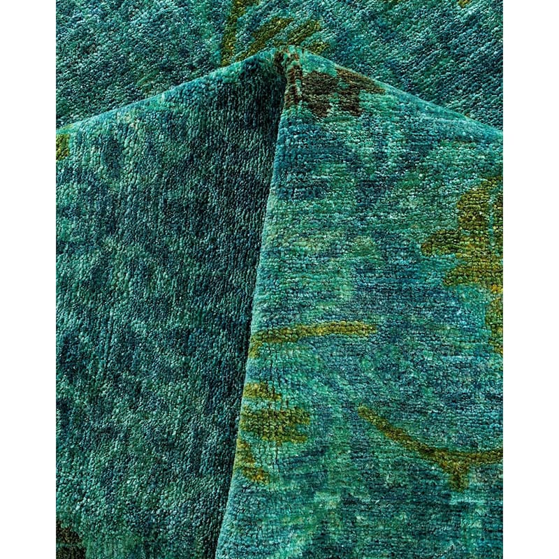Contemporary Overdyed Wool Hand Knotted Area Rug - 6' 2" x 9' 0"