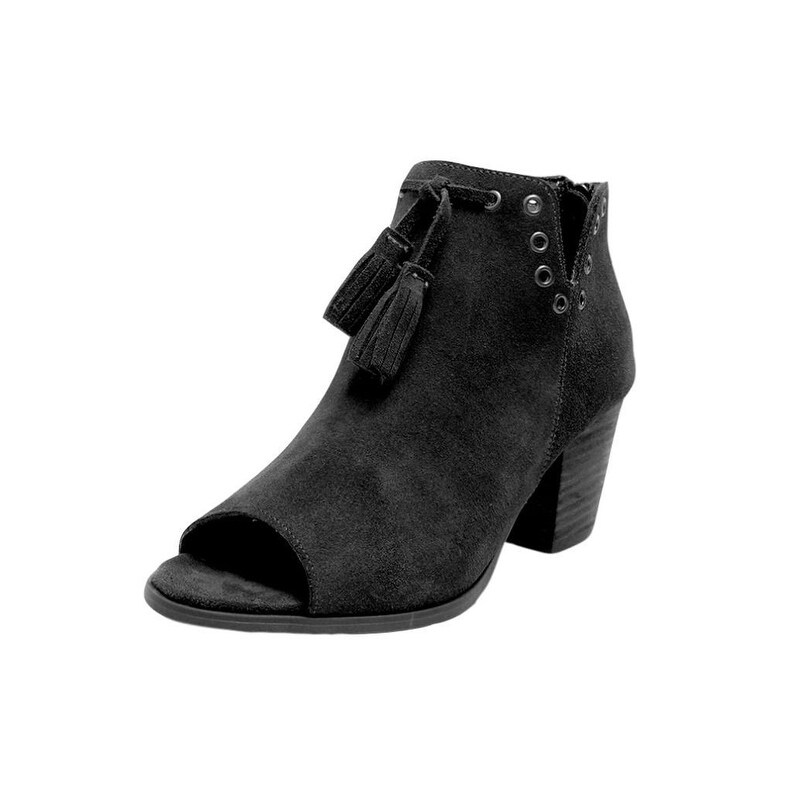 ladies black suede ankle boots